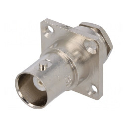 Soclu BNC Mamă 50Ω RG58 Clamp PTFE Argintat | Electronic-mag.ro | Componente Electronice