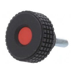 Buton de reglare M8 cu capac roșu Ø 50mm | Electronic-mag.ro | Componente Electronice