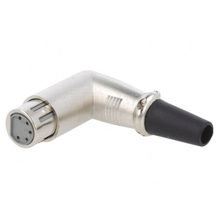 Mufă XLR 5-Pin Mamă 90° pentru Cablu | Electronic-mag.ro | Componente Electronice