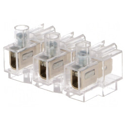 Regletă de Conexiuni 3 Piste 0,75-4mm2 cu Şurub | Electronic-mag.ro | Componente Electronice