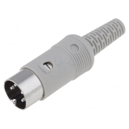 Mufă DIN 4 Pin 216° Drept pe Cablu pentru Lipire | Electronic-mag.ro | Componente Electronice