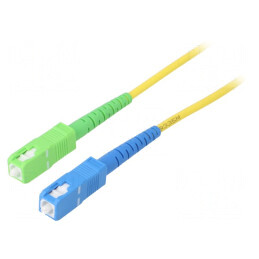 Patch cord fibră galben OS2 SC/APC - SC/UPC 0,5m LSZH | Electronic-mag.ro | Componente Electronice