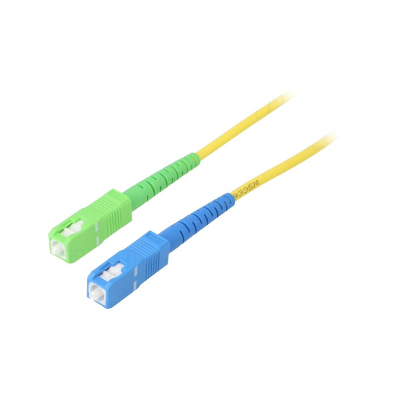 Patch cord fibră galben OS2 SC/APC - SC/UPC 0,5m LSZH | Electronic-mag.ro | Componente Electronice