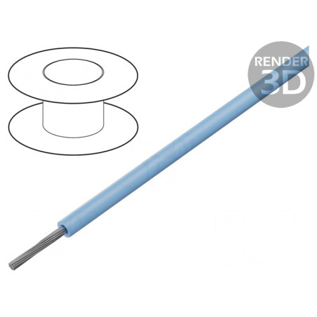 Cablu litat Cu 18AWG albastru deschis 30m 600V | Electronic-mag.ro | Componente Electronice