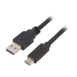 Cablu USB 3.0 A la C Aurit 0,5m Negru