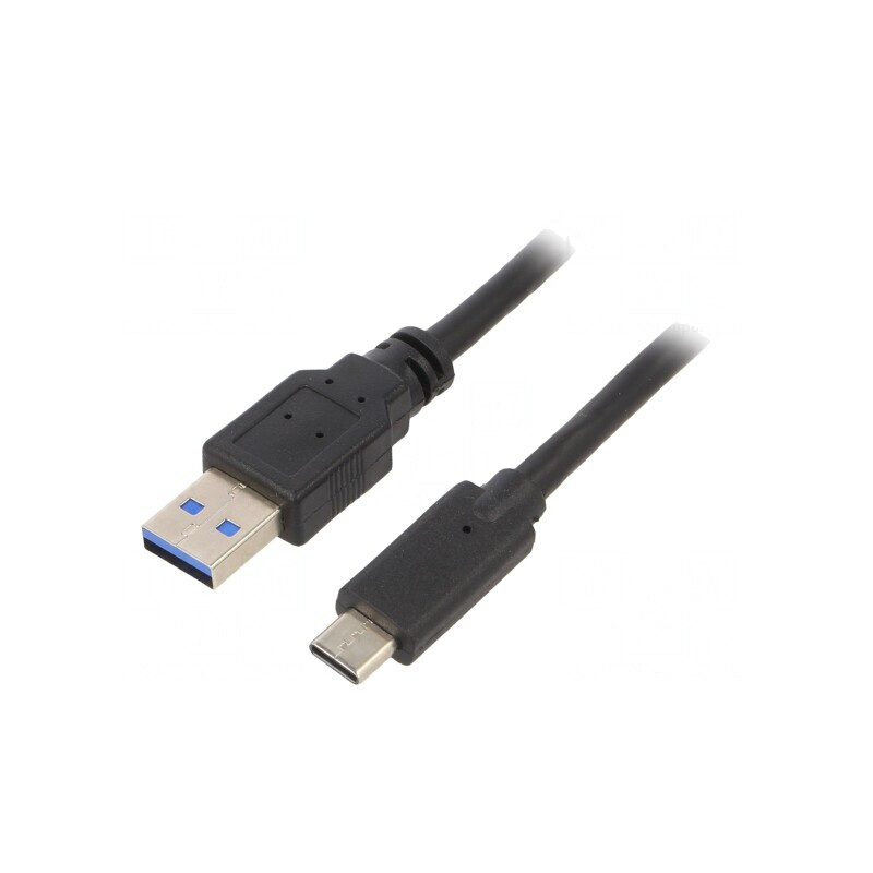 Cablu USB 3.0 A la C Aurit 0,5m Negru | Electronic-mag.ro | Componente Electronice