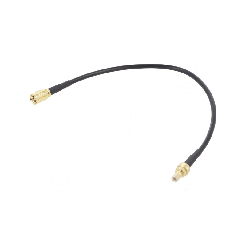 Cablu SMB Tată-Mamă 0,2m Negru Ecranat Drept | Electronic-mag.ro | Componente Electronice