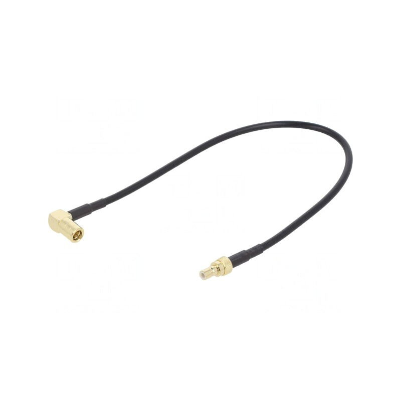 Cablu SMB Tată-Mamă Ecranat 0.2m Negru Unghi Drept | Electronic-mag.ro | Componente Electronice