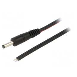 Cablu Alimentare DC 4,0/1,7 Negru 1,5m | Electronic-mag.ro | Componente Electronice