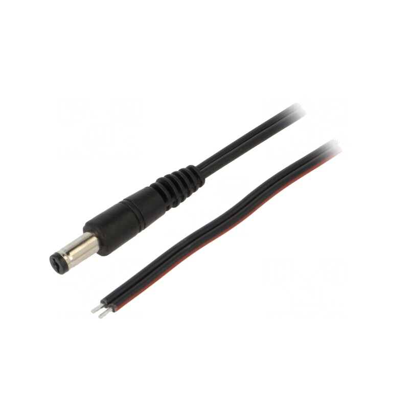 Cablu Alimentare DC Negru 1,5m 2x0,75mm 5,5/1,7 | Electronic-mag.ro | Componente Electronice