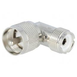 Adaptor UHF Tată-Mamă Unghi 90° | Electronic-mag.ro | Componente Electronice