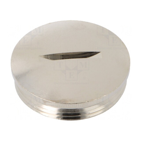 Capac de protecție alamă nichelată PG29 IP54 | Electronic-mag.ro | Componente Electronice