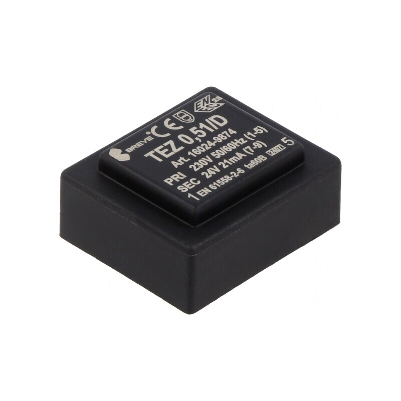 Transformator Încapsulat 0,5VA 230V 24V PCB | Electronic-mag.ro | Componente Electronice