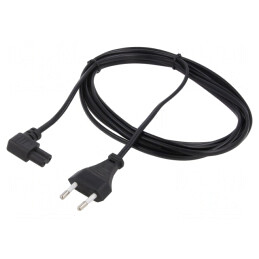 Cablu Alimentare 2x0,75mm2 CEE 7/16 la IEC C7 PVC | Electronic-mag.ro | Componente Electronice