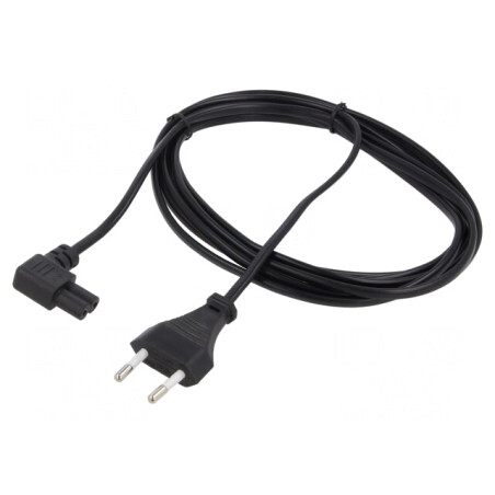 Cablu Alimentare 2x0,75mm2 CEE 7/16 la IEC C7 PVC | Electronic-mag.ro | Componente Electronice