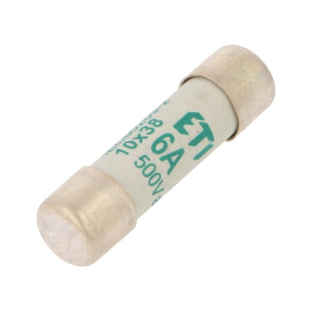 Siguranţă cilindrică 6A 500VAC 10,3x38mm | Electronic-mag.ro | Componente Electronice