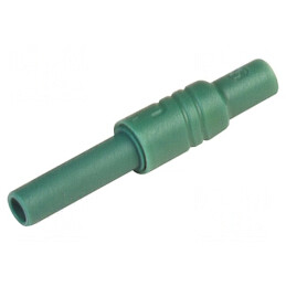 Soclu banană verde 4mm 24A 1kVDC | Electronic-mag.ro | Componente Electronice