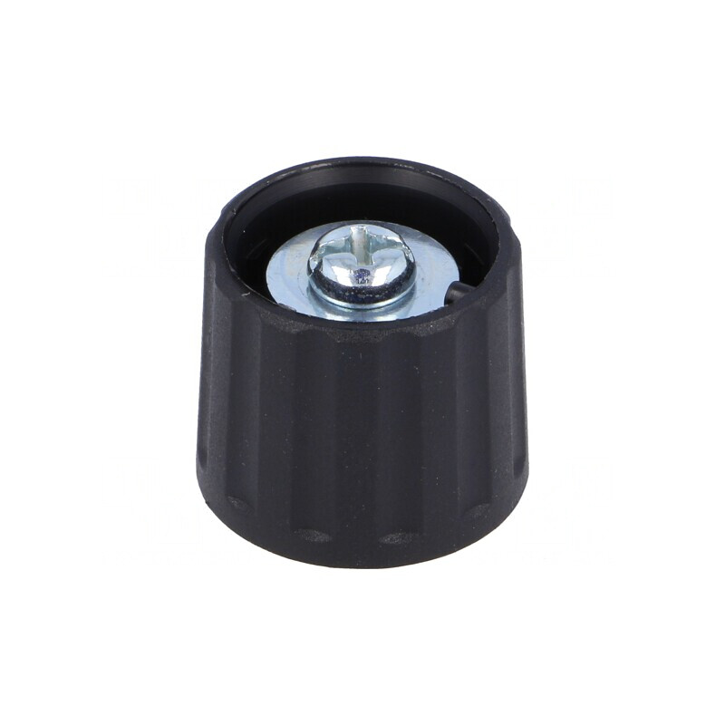 Buton rotativ poliamidă 6mm negru | Electronic-mag.ro | Componente Electronice