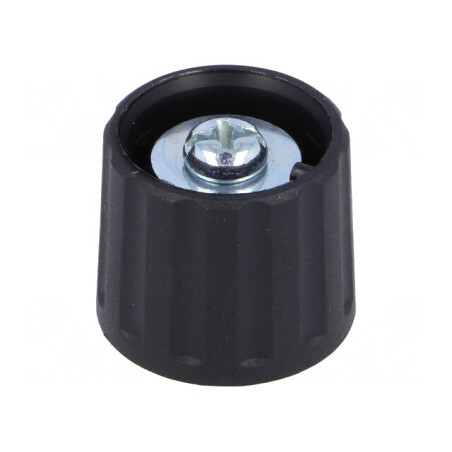 Buton rotativ poliamidă 6mm negru | Electronic-mag.ro | Componente Electronice