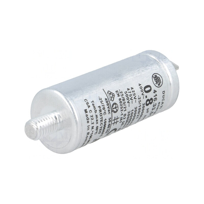 Condensator pentru Motoare 0,8uF 400VAC ±5% | Electronic-mag.ro | Componente Electronice Condensator pentru Motoare 0,8uF 400VAC ±5% | Electronic-mag.ro | Componente Electronice