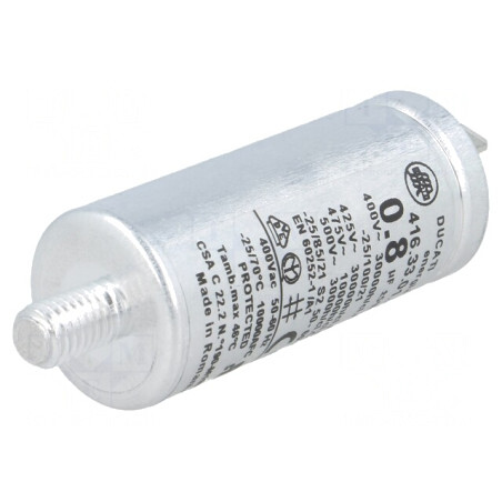 Condensator pentru Motoare 0,8uF 400VAC ±5% | Electronic-mag.ro | Componente Electronice