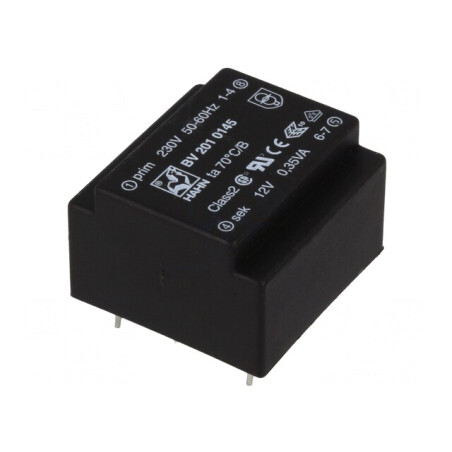 Transformator încapsulat 0,35VA 230V-12V PCB | Electronic-mag.ro | Componente Electronice