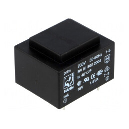 Transformator Încapsulat 1,8VA 230V 18V 100mA PCB | Electronic-mag.ro | Componente Electronice