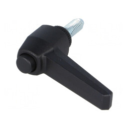 Manetă franceză 16mm filet 50mm negru | Electronic-mag.ro | Componente Electronice