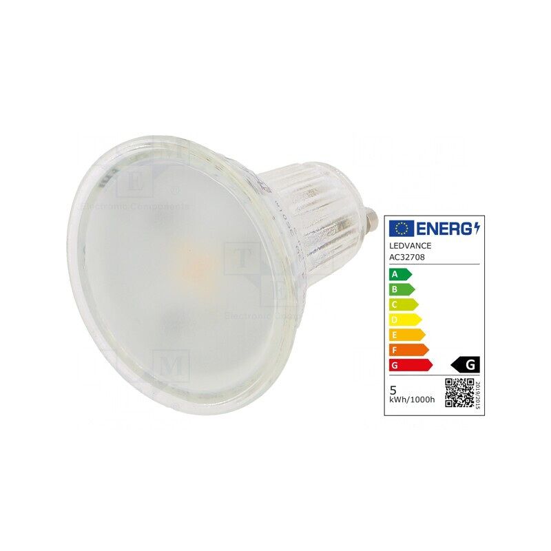 Lampă LED GU10 4.3W 3000K Alb Cald | Electronic-mag.ro | Componente Electronice