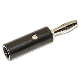 Mufă Banană 4mm 15A Neagră Nichelată pe Cablu | Electronic-mag.ro | Componente Electronice