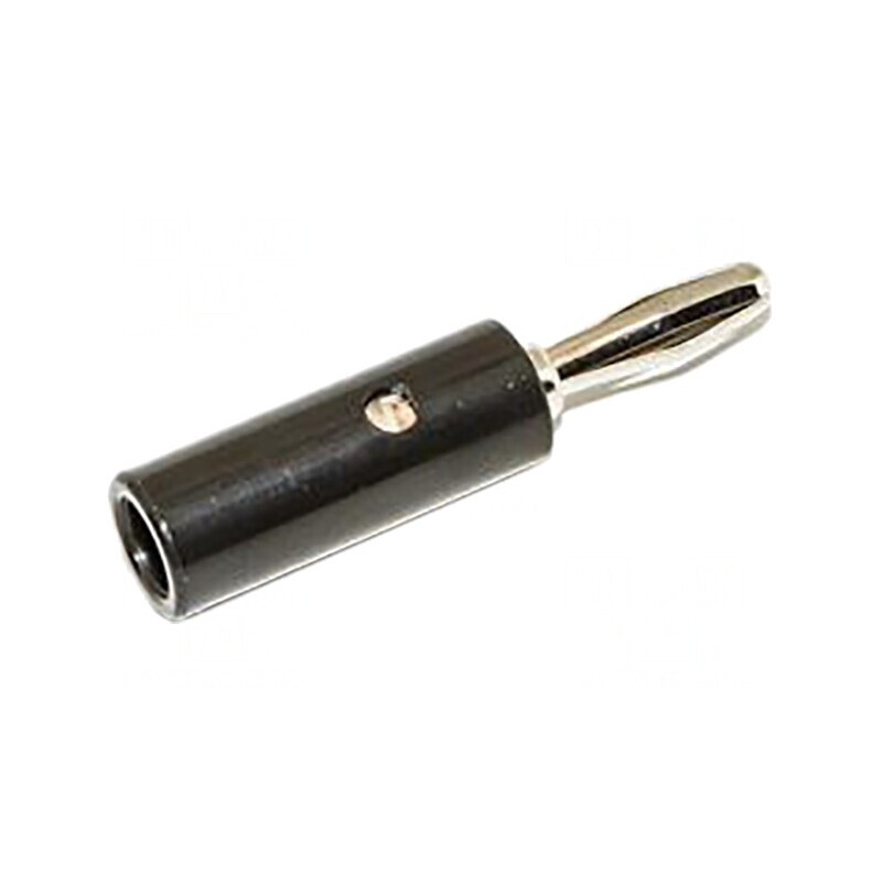 Mufă Banană 4mm 15A Neagră Nichelată pe Cablu | Electronic-mag.ro | Componente Electronice