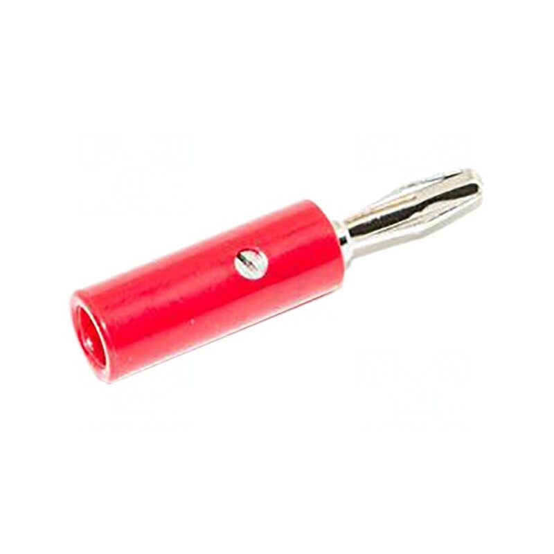 Mufă Banană 4mm 15A Roșie Nichelată | Electronic-mag.ro | Componente Electronice