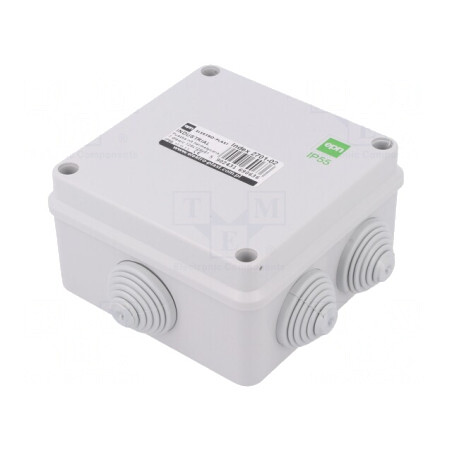 Cutie de Conexiuni IP55 Gri 129x129x61mm | Electronic-mag.ro | Componente Electronice