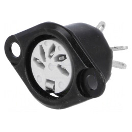 Soclu DIN 5 PIN 180° Lipire Argintat 34V 2A | Electronic-mag.ro | Componente Electronice