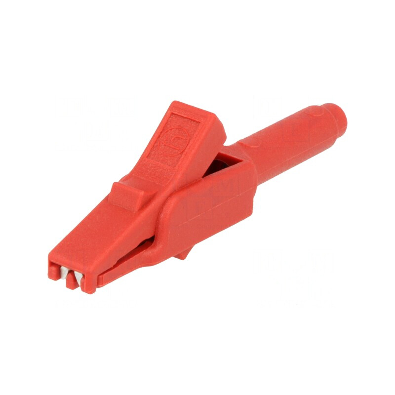 Bornă Crocodil Roșie 15A 300V | Electronic-mag.ro | Componente Electronice
