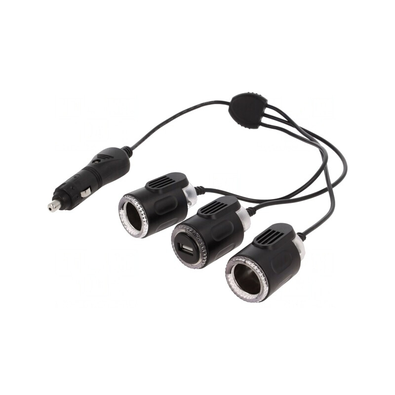 "Splitter Auto cu 2 Brichete și 2 Porturi USB" | Electronic-mag.ro | Componente Electronice