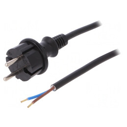 Cablu de Alimentare 1.5m Negru 16A 2x1.5mm2 | Electronic-mag.ro | Componente Electronice