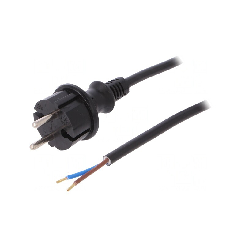 Cablu de Alimentare 1.5m Negru 16A 2x1.5mm2 | Electronic-mag.ro | Componente Electronice