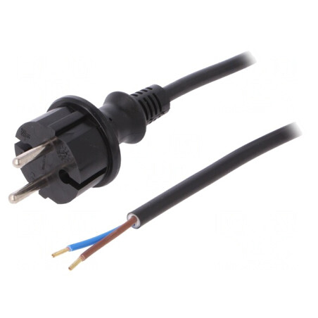 Cablu de Alimentare 1.5m Negru 16A 2x1.5mm2 | Electronic-mag.ro | Componente Electronice
