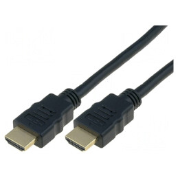 Cablu HDMI 2.0 PVC 2m Negru | Electronic-mag.ro | Componente Electronice