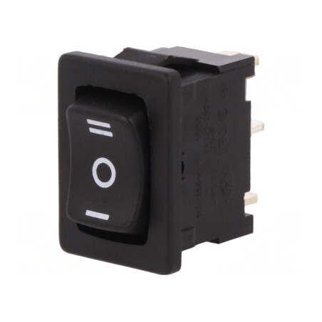 Comutator rocker SP3T negru 6A/250V IP40 | Electronic-mag.ro | Componente Electronice
