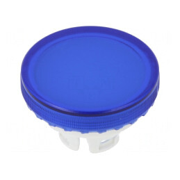 Lentilă Buton 22mm Albastră Transparentă Plastic | Electronic-mag.ro | Componente Electronice