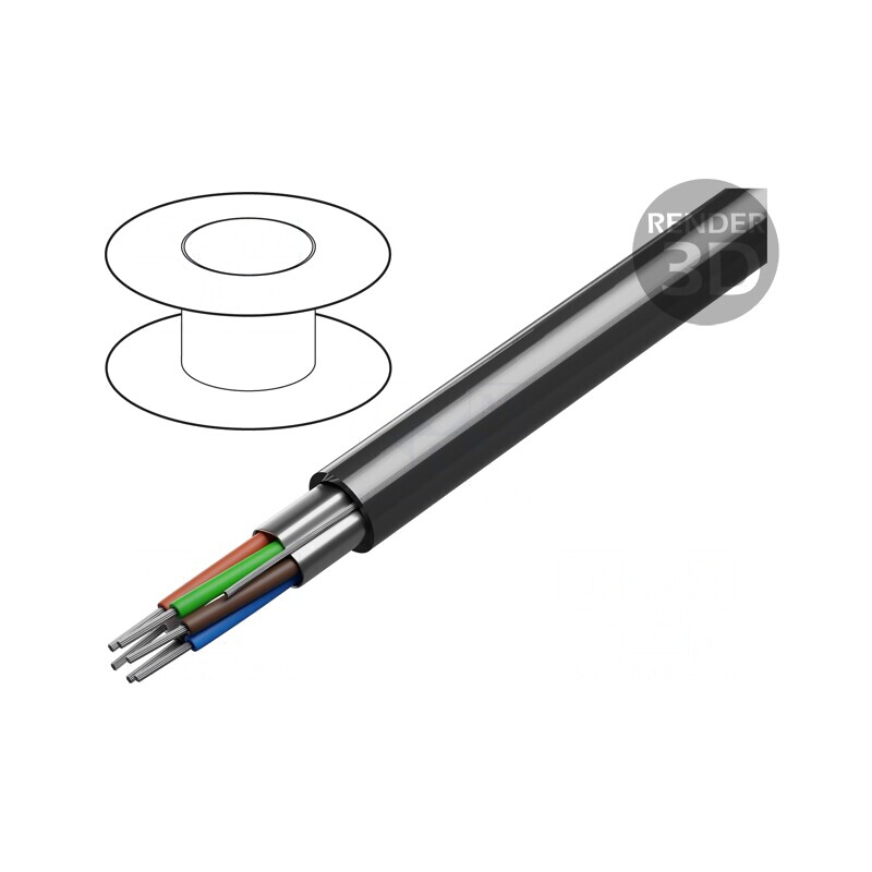 Cablu RS232 6x24AWG Cu Ecranat PVC Crom | Electronic-mag.ro | Componente Electronice