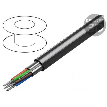 Cablu RS232 6x24AWG Cu Ecranat PVC Crom | Electronic-mag.ro | Componente Electronice