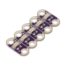 Modul LED LilyPad Galben cu 5 Diode | Electronic-mag.ro | Componente Electronice