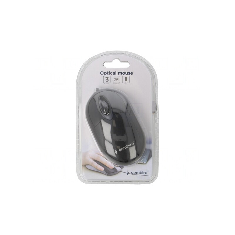 Mouse Optic Negru USB cu Cablul de 1,25m și 3 Butoane | Electronic-mag.ro | Componente Electronice