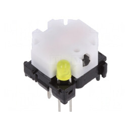 Comutator tastatură cu LED galben 0.1A 28VDC | Electronic-mag.ro | Componente Electronice