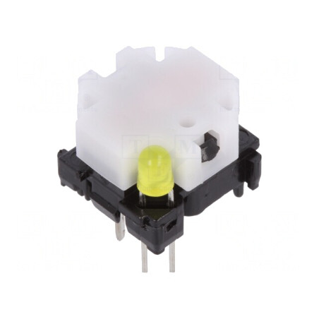 Comutator tastatură cu LED galben 0.1A 28VDC | Electronic-mag.ro | Componente Electronice