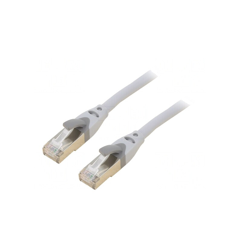 Cablu Patch S/FTP Cat 6a Gri 1,5m Conectori Auriti | Electronic-mag.ro | Componente Electronice