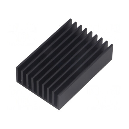 Radiator extrudat cu aripioare negru 50mm x 33mm x 14mm | Electronic-mag.ro | Componente Electronice